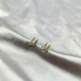 Zircon Plated Clip Earrings - Dainty Jewelry Accessory