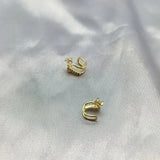 Zircon Plated Clip Earrings - Dainty Jewelry Accessory