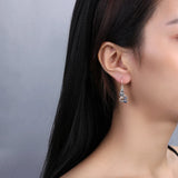 Mermaid Drop Earrings 925 Sterling Silver Zircon Jewelry Gift
