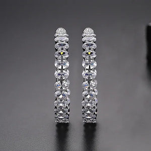 Zircon Circle Earring Micro-inlay Round Hoop Earring