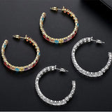 Zircon Circle Earring Micro-inlay Round Hoop Earring