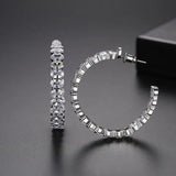 Zircon Circle Earring Micro-inlay Round Hoop Earring