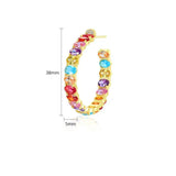 Zircon Circle Earring Micro-inlay Round Hoop Earring