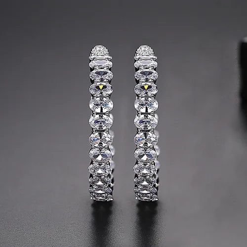 Zircon Circle Earring Micro-inlay Round Hoop Earring