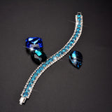 Colorful Crystal Bracelet Wedding Rhinestone Charm Women Bangles