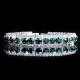 Colorful Crystal Bracelet Wedding Rhinestone Charm Women Bangles