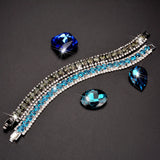 Colorful Crystal Bracelet Wedding Rhinestone Charm Women Bangles
