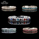 Colorful Crystal Bracelet Wedding Rhinestone Charm Women Bangles