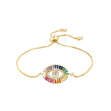 Colorful Eyes Cz Bracelet 18K Women Bracelet Bangle Crystal Zircon Bracelets