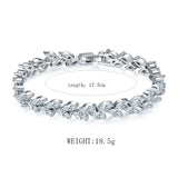 Colorful Leaf CZ Wedding Bracelet Women Red Green Crystal Jewelry