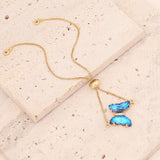 Colorful Zircon Butterfly Bracelet 18K Plated Chain Jewelry