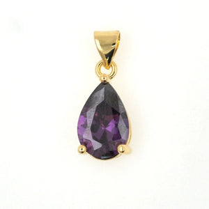 Water Drop CZ Pendant Plated Necklace Bracelet Accessory