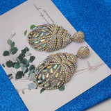 Crystal Stone Irregular Earrings for Women Wedding