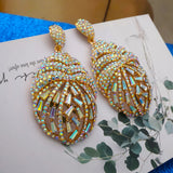 Crystal Stone Irregular Earrings for Women Wedding