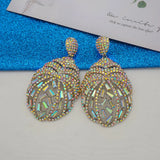 Crystal Stone Irregular Earrings for Women Wedding