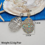 Crystal Stone Irregular Earrings for Women Wedding