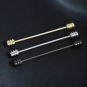 Copper Men Shirt Pins Tie Clip Collar Clasp Business Wedding Brooch Bar