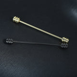 Copper Men Shirt Pins Tie Clip Collar Clasp Business Wedding Brooch Bar