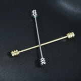 Copper Men Shirt Pins Tie Clip Collar Clasp Business Wedding Brooch Bar