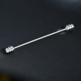 Copper Men Shirt Pins Tie Clip Collar Clasp Business Wedding Brooch Bar