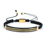 Copper Beads King Crown Men 4pcs/Set Bracelet Stainless Steel Bangle CZ Ball