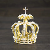 Castle & Pearl Crown Tiara (Gold & Silver)
