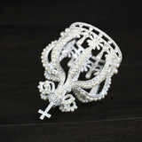 Castle & Pearl Crown Tiara (Gold & Silver)