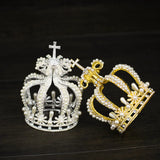 Castle & Pearl Crown Tiara (Gold & Silver)