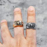 Cross Rings 316L Stainless Steel Men Ring High Polished Male Jewelry Gift