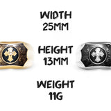 Cross Rings 316L Stainless Steel Men Ring High Polished Male Jewelry Gift