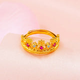 Crown Women Ring Anniversary Girl Female Dance Party Wedding Jewelry