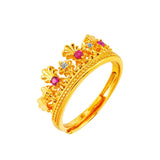 Crown Women Ring Anniversary Girl Female Dance Party Wedding Jewelry