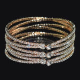 Crystal Bangles Silver Plated Rhinestone Cross Cuff Bracelets for Women