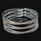 Crystal Bangles Silver Plated Rhinestone Cross Cuff Bracelets for Women