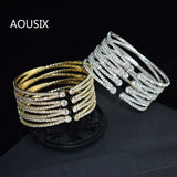 Crystal Bangles Silver Plated Rhinestone Cross Cuff Bracelets for Women