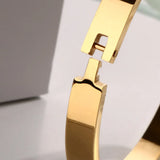 Crystal Belt Bracelet Stainless Steel Cuff Bangle Lady Wedding Party