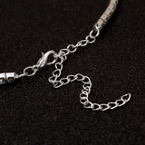 Crystal Bowknot Choker Necklace Silver Plated Wedding Jewelry