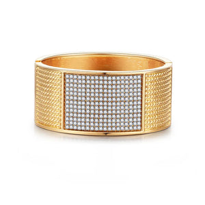 Crystal Bracelet For Women Wide Wrist Bangle Wedding Jewelry