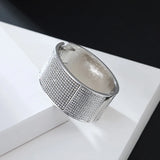 Crystal Bracelet For Women Wide Wrist Bangle Wedding Jewelry