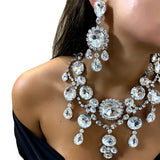 Crystal Bridal Jewelry Rhinestone Choker Water Drop Necklace
