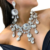 Crystal Bridal Jewelry Rhinestone Choker Water Drop Necklace