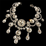 Crystal Bridal Jewelry Rhinestone Choker Water Drop Necklace