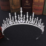 Crystal Bridal Jewelry Sets Tiaras Earrings Choker Necklace Wedding Bride Crown