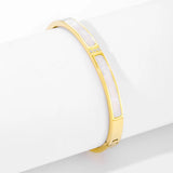 Crystal CZ Shell Bangle Bracelet Wedding Jewelry Gift