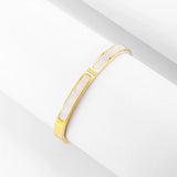 Crystal CZ Shell Bangle Bracelet Wedding Jewelry Gift