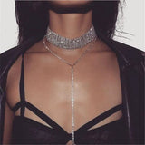 Crystal Choker Necklaces Rhinestone Statement Jewelry