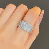 Geometric CZ Band Bridal Wedding Ring Gorgeous Jewelry