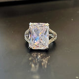 CZ Fidget Ring Wedding Bands Silver Romantic Jewelry