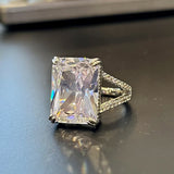 CZ Fidget Ring Wedding Bands Silver Romantic Jewelry