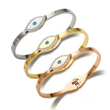 Colorful Zircon Bangle Stainless Steel Jewelry